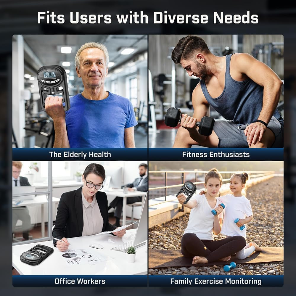 KingGrip™ Digital Grip Strength Meter – 265LB / 120KG Dynamometer