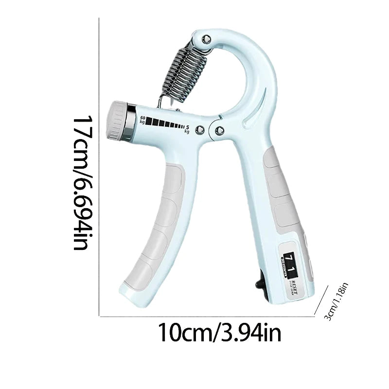 KingGrip™ Adjustable Hand Gripper – 5–60KG (Metal Counter Edition)