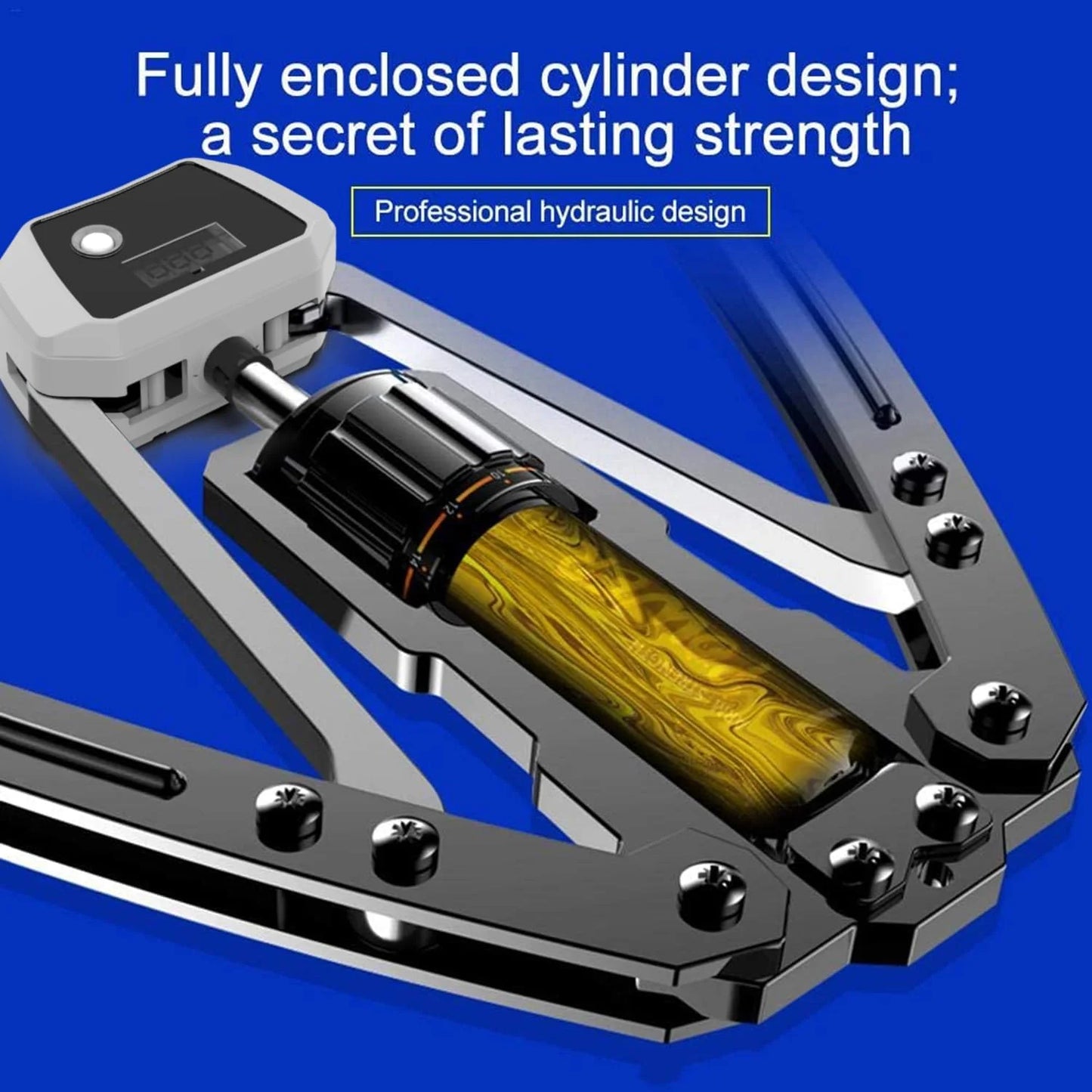 KingGrip™ Hydraulic Arm Twister – 440 LB Adjustable Chest & Forearm Crusher