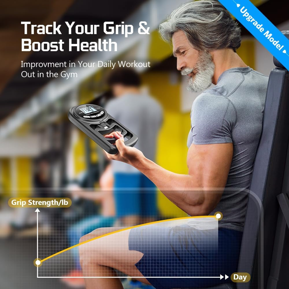 KingGrip™ Digital Grip Strength Meter – 265LB / 120KG Dynamometer