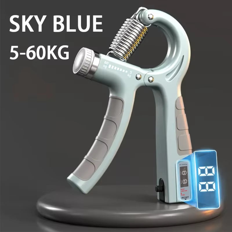 KingGrip™ Adjustable Hand Gripper – 5–60KG (Metal Counter Edition)