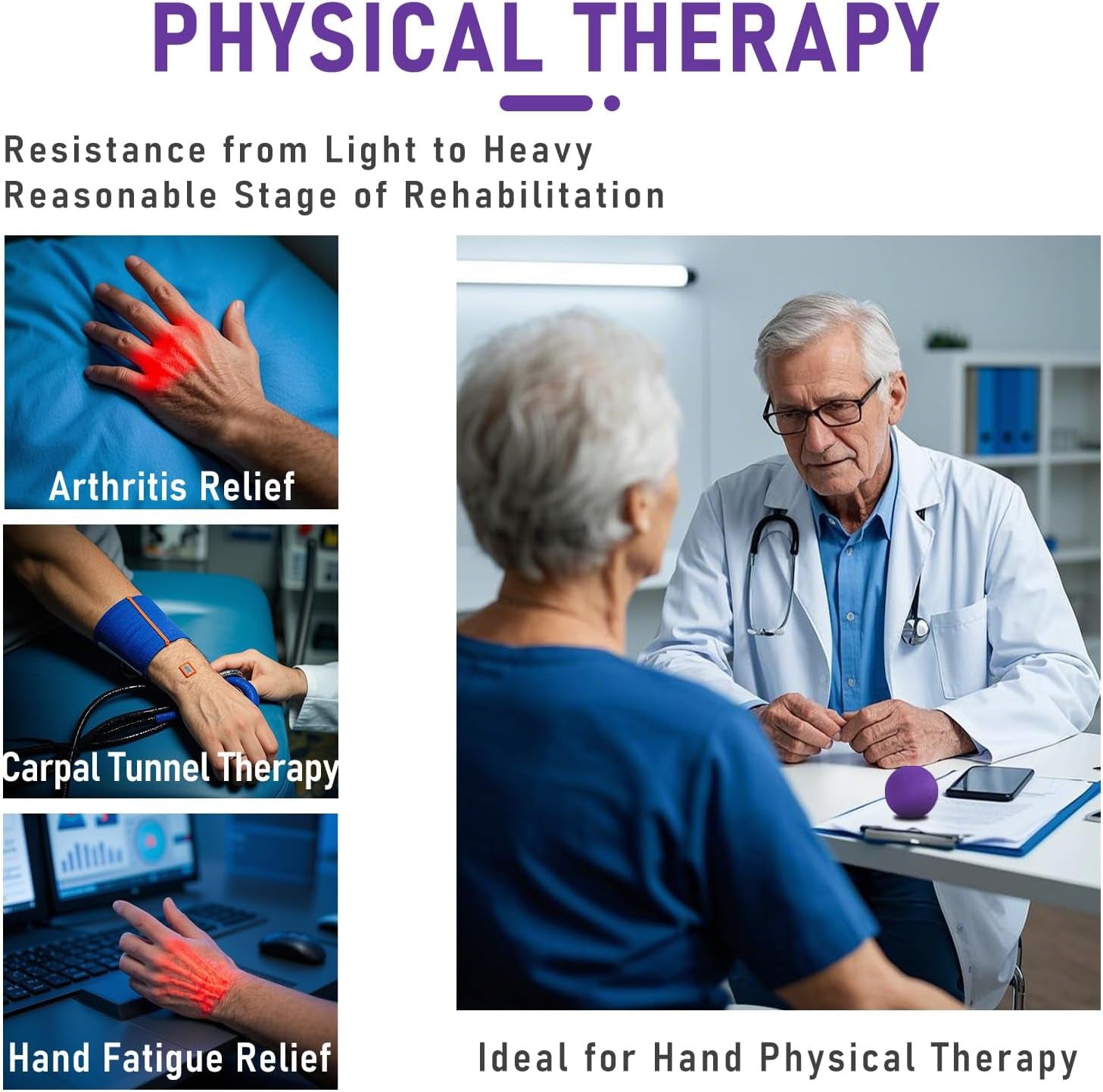 KingGrip™ Grip Ball Trio – 3 Resistance Levels for Forearm Endurance