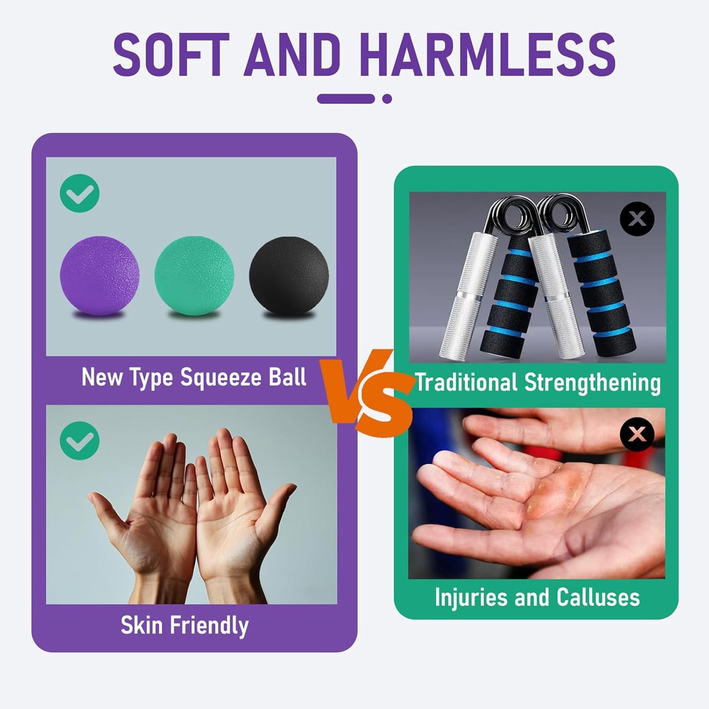 KingGrip™ Grip Ball Trio – 3 Resistance Levels for Forearm Endurance