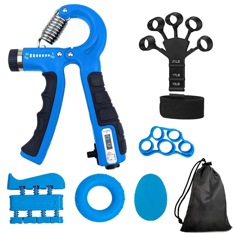 KingGrip™ Adjustable Hand Gripper – 5–60KG (Metal Counter Edition)